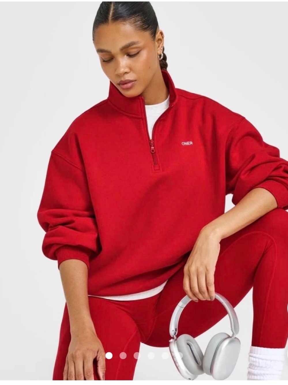 Oner Active Toasted Red 1/4 Zip Foundations Pullover Sz Large
